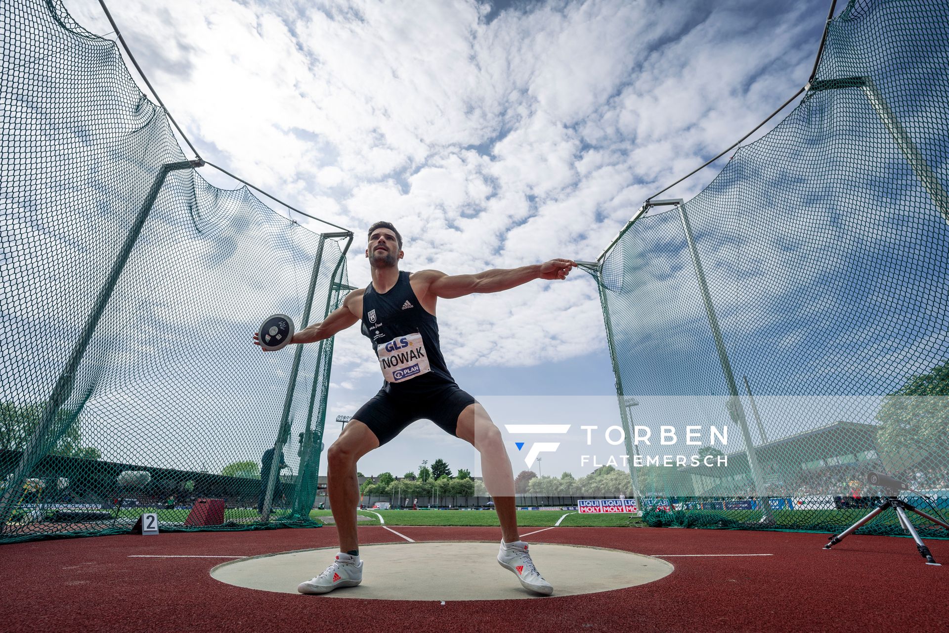 Tim Nowak (SSV Ulm 1846) beim Diskuswurf am 08.05.2022 beim Stadtwerke Ratingen Mehrkampf-Meeting 2022 in Ratingen